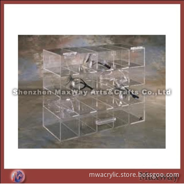 Counter transparent 4 tier acrylic goggle/sunglass container box